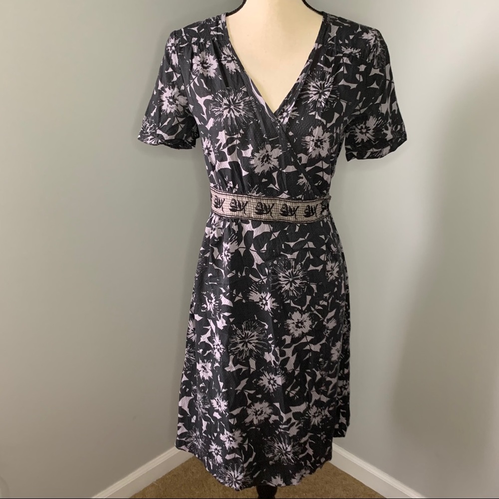 NOA NOA | Wrap Style Floral Short Sleeve Dress